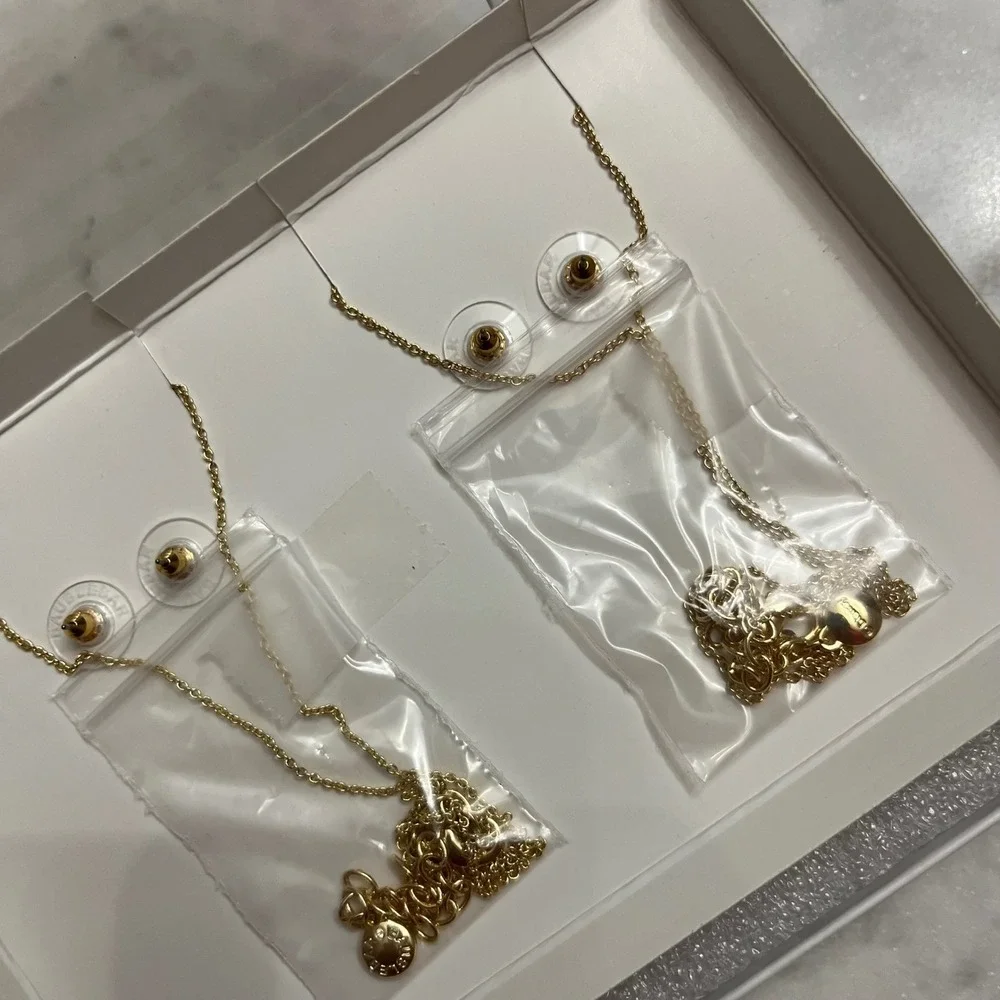 Disney x BaubleBar Necklace Earrings Set Gift Mickey Minnie‎ Mouse New Two Set